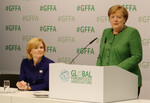 Die Digitalisierung in der Landwirtschaft war das Thema von Bundeskanzlerin Angela Merkel (r.) und Bundeslandwirtschaftsministerin Julia Klöckner beim GFFA anlässlich der Internationalen Grünen Woche in Berlin.