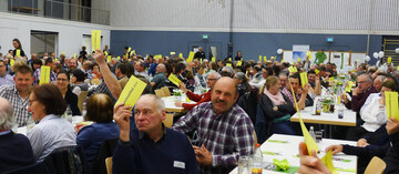 Mit der Arbeit von Vorstand und Geschftsfhrung zufrieden: Ohne Gegenstimmen erteilte die Mitgliederversammlung des MR Biberach-Ehingen am 6. April ihren Gremien Entlastung fr das Geschftsjahr 2018. 