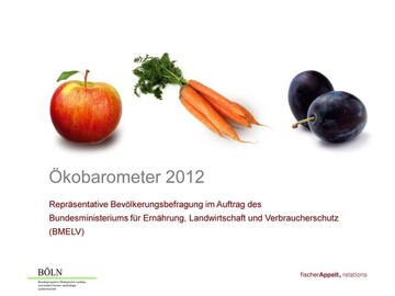 Das neue kobarometer des Bundeslandwirtschaftsministeriums vom Januar 2012 misst dem ko-Landbau zunehmenden Zuspruch vor allem jngerer Konsumenten zu.