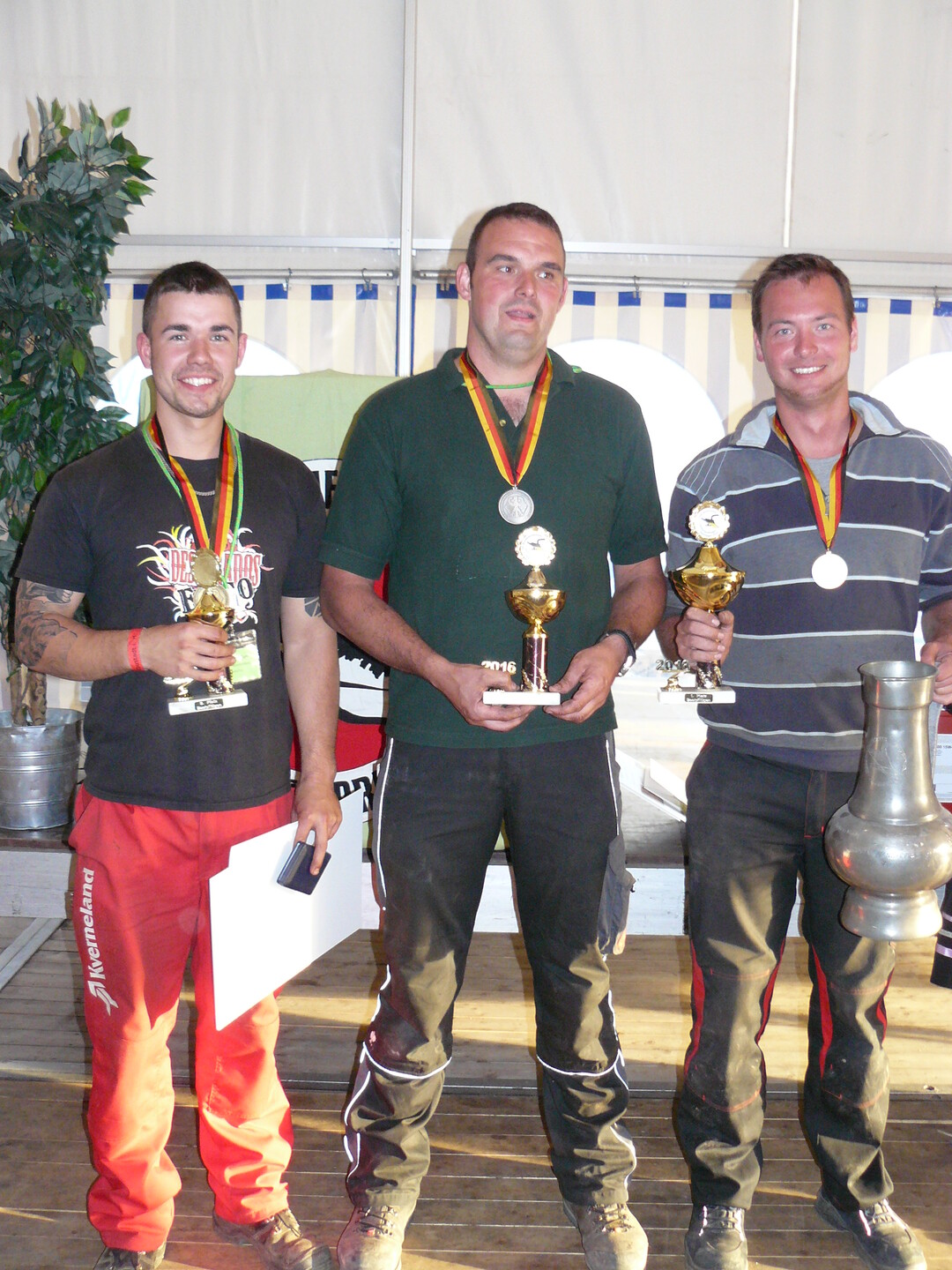 Beetpflger Carsten Berl (Platz 3), Ulrich Mnkle (Platz 2), Florian Sander (Platz 1) v. l.