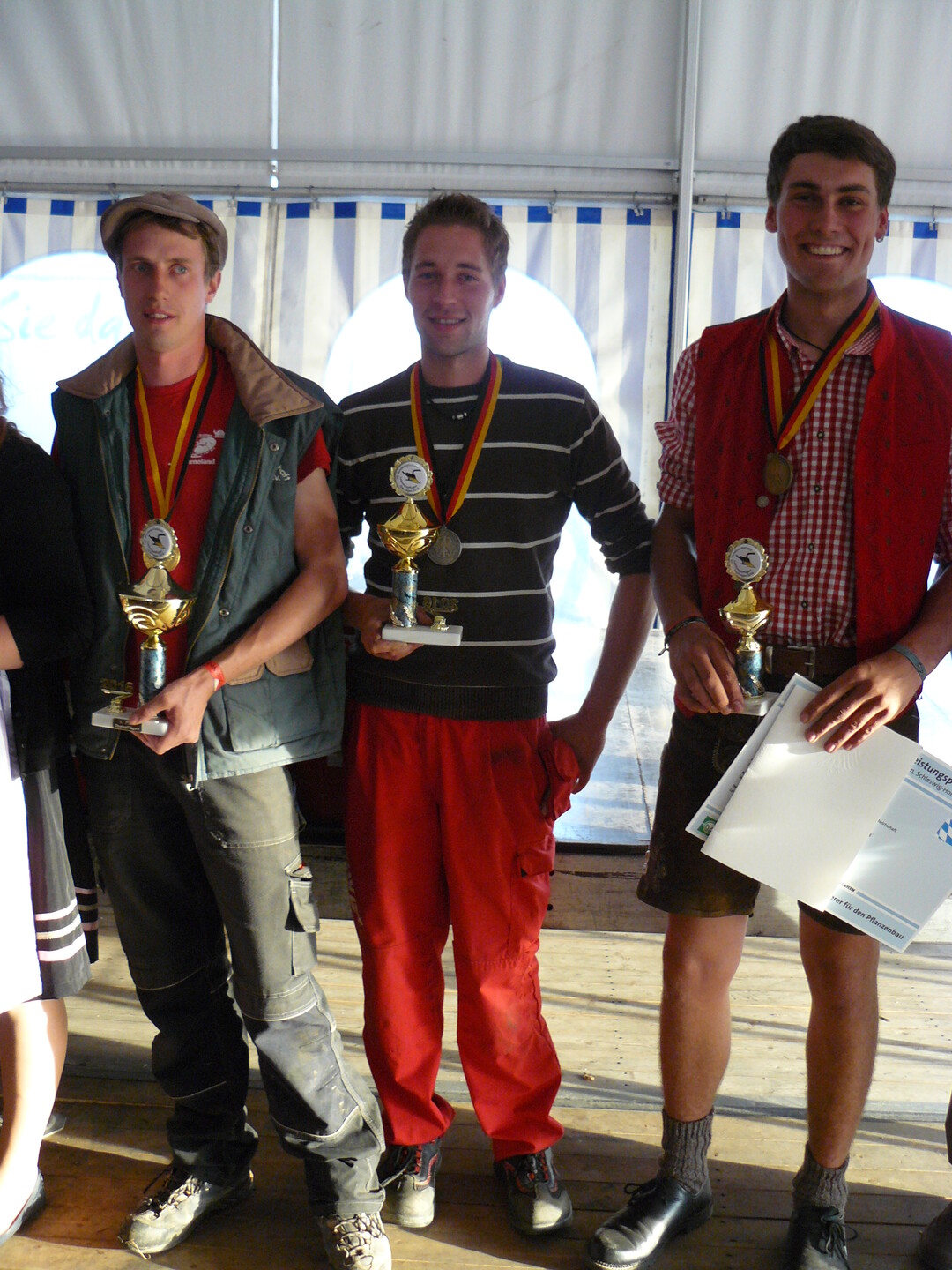 Beetpflger Carsten Berl (Platz 3), Ulrich Mnkle (Platz Drehpflger Sebastian Murkowski (Platz 1), Matthias Stengelin (Platz 2) und Bendedikt Ritter (Platz 3) v. l.