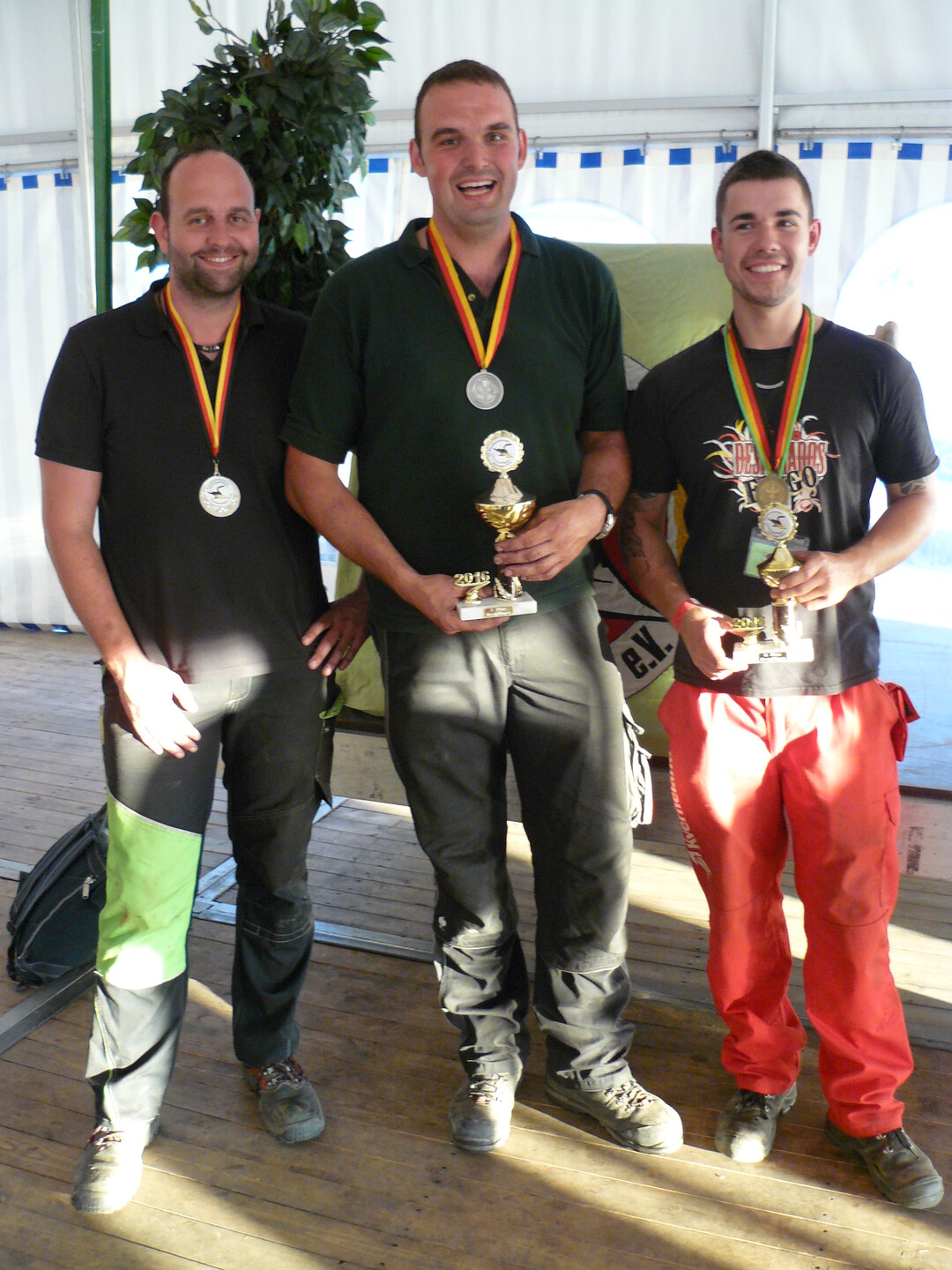 Die Beetpflger aus Baden-Wrttemberg: Sebastian Wurzinger (Platz 5), Ulrich Mnkle (Platz 2) und Carsten Berl (Platz 3) 