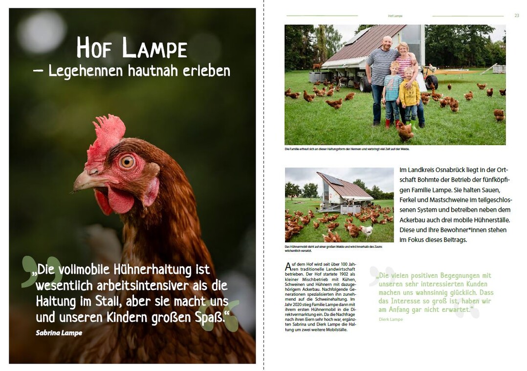 Acht Betriebe der Transparenz-Initiative für landwirtschaftliche Tierhaltung stellen sich in dieser dritten Ausgabe der Projektbroschüre vor.