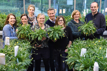 Das Team aus Mnster um Dr. Christian Schulze Gronover (Mitte) und Prof. Dr. Dirk Prfer (r.)