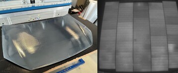 In Kombination mit der MorphoColor Technologie des Forschungsinstituts kann die solaraktive Flche der Motorhaube an die Farbe des Autos angepasst werden.