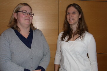Dr. Kristina Herold, Amtstierrztin am Veterinramt Ilshofen und Dr. Anke Zandl, Fachtierrztin fr Schweine in Wallhausen, erluterten den Besuchern der Fachtagung Schwein vergangene Woche in Wolpertshausen, worauf es beim Antibiotikamonierung ankommt und wie sich die Medikamentengaben verringern lassen.