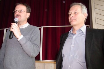 Albert Basler, Leiter des Landwirtschaftsamtes Biberach, und Dr. Ralf Over vom Landwirtschaftsamt Gppingen, der auf dem Biberacher Milchviehtag das Hauptreferat hielt.