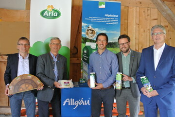 Wolfgang Rommel, Arla foods; Bernhard Joachim, Christian Gabler, Stefan Egenter, Allgu GmbH; Jrg van Loock, Arla foods 