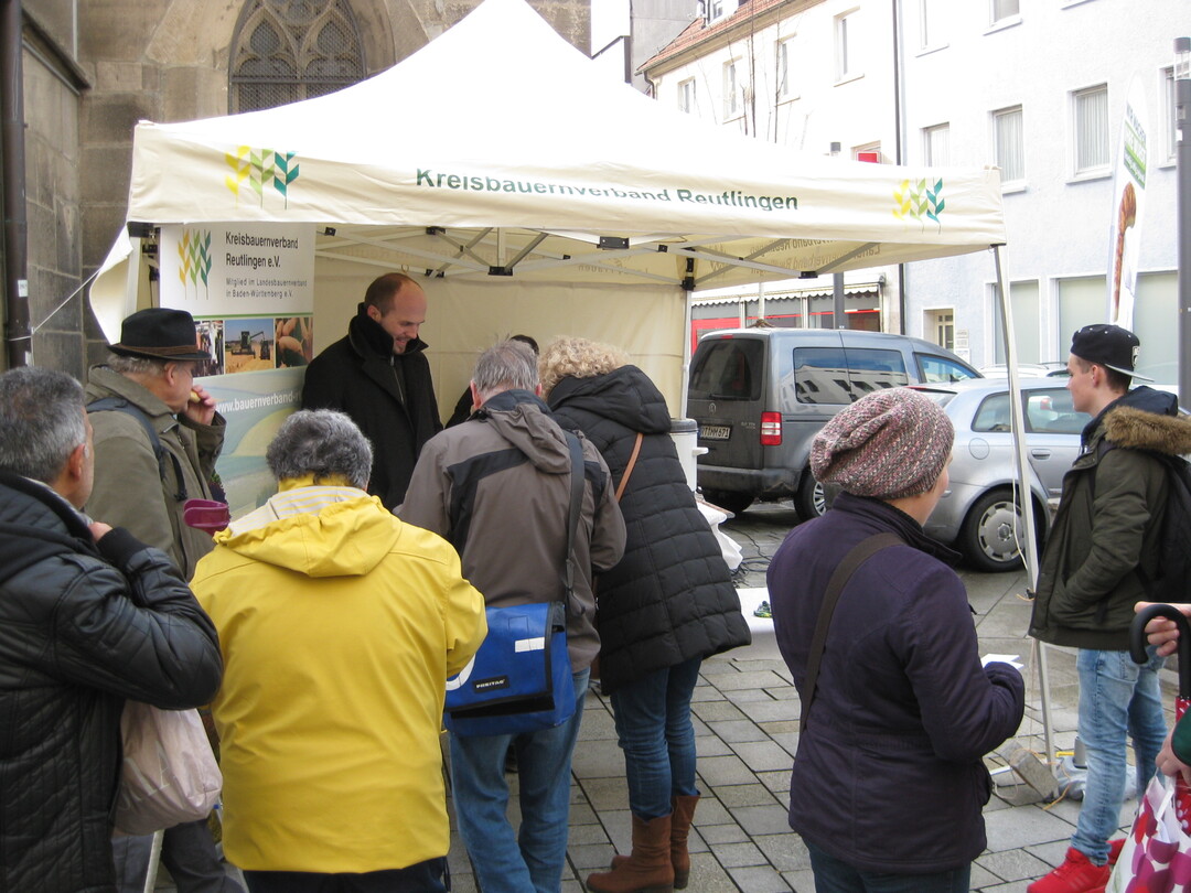 Aktion des KBV Reutlingen auf dem Nicolaiplatz in Reutlingen
