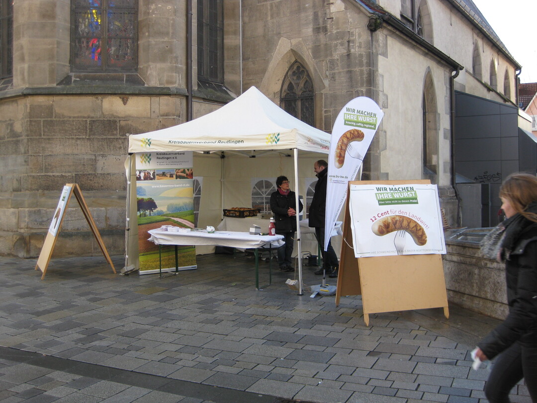 Aktion des KBV Reutlingen auf dem Nicolaiplatz in Reutlingen