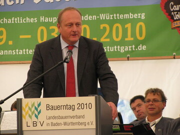 LBV_Prsident Joachim Rukwied erffnet den Bauerntag am 30. September 2010 auf dem Landwirtschaftlichen Hauptfest 2010