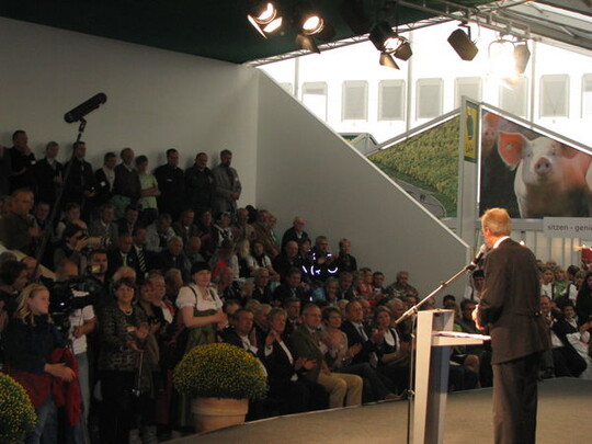 OB Wolfgang Schuster erffnet das 98. Landwirtschaftliche Hauptfest