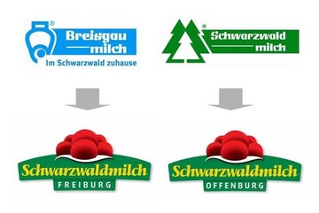 Neuer Schriftzug und Markenauftritt der knftigen Schwarzwaldmilch aus Baden