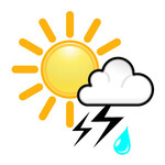 Sonne und gewittrige Schauer