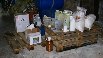 Unsachgemes Pflanzenschutzmittellager