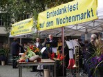 37. Erntedank-Wochenmarkt am Samstag, 6. Oktober 2018, vor der Stiftskirche in Stuttgart