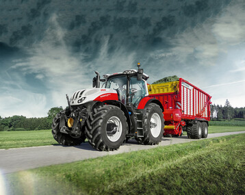 Steyr-Traktoren sind ab sofort optional mit einer Reifendruckregelanlage ausgestattet.