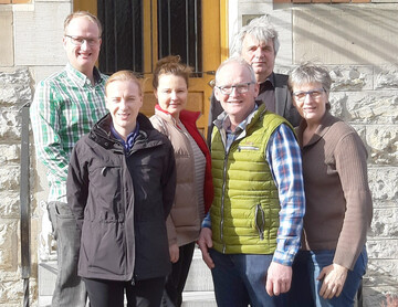 Auf dam Bild v.l.n.r.: Andreas Mller, Ariane Kari, Dr. Julia Stubenbord, Rainer Mller, Jrg Sauter und Silke Mller