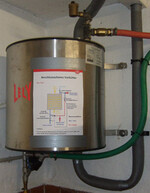 Der Rohrkühler von außen.