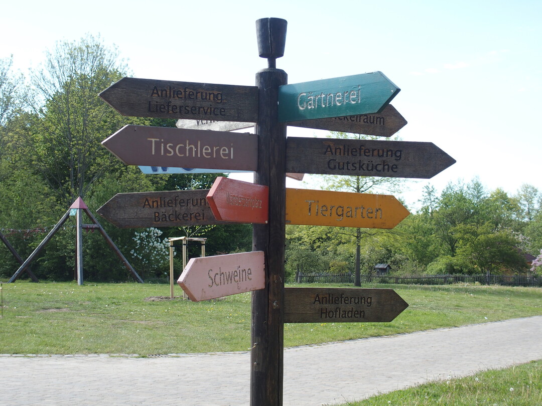 ...vom Hofcafé über Spielplätze bis hin zum Tiergarten.